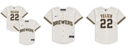 Nike Toddler Boys and Girls Christian Yelich Cream Milwaukee Brewers Home Replica Player Jersey